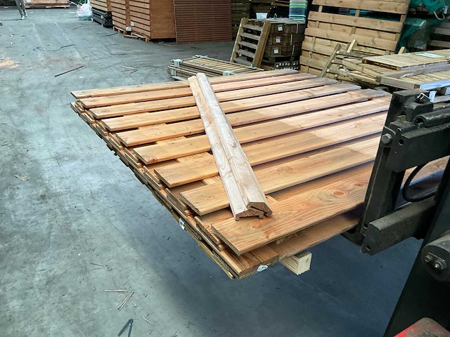 Douglas tuinscherm geschaafd 17-planks - 180x180 cm (2x) - afbeelding 9 van  9