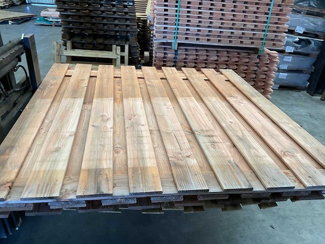 Douglas tuinscherm geschaafd 17-planks - 180x180 cm (2x) - afbeelding 1 van  9