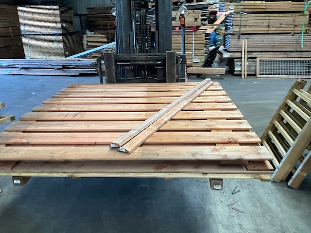 Douglas tuinscherm geschaafd 17-planks - 180x180 cm (2x) - afbeelding 2 van  9