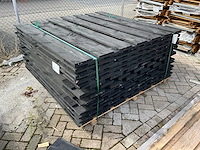 Douglas tuinscherm zwart gedompeld 180x180 cm (13x) - afbeelding 2 van  5