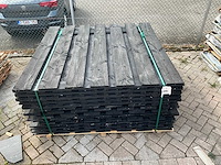 Douglas tuinscherm zwart gedompeld 180x180 cm (13x) - afbeelding 5 van  5