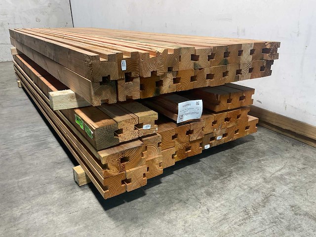 Douglas tussenpaal met sponning 300x9,5x9,5 cm (24x) - afbeelding 7 van  10