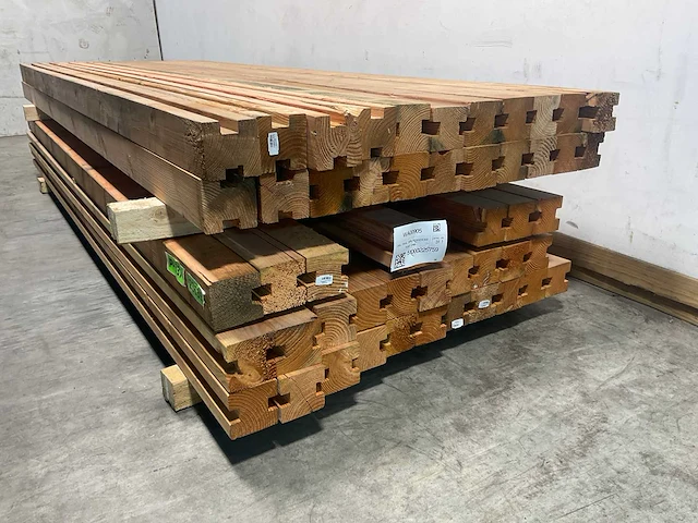 Douglas tussenpaal met sponning 300x9,5x9,5 cm (24x) - afbeelding 7 van  10