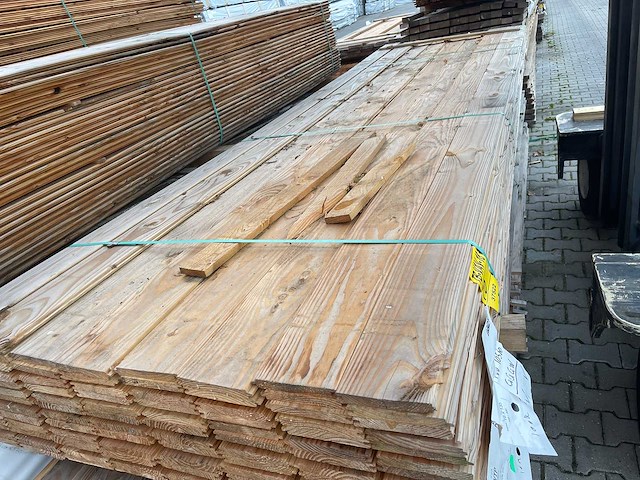 Douglas veer en groef 4000x145x18mm (100x) - afbeelding 1 van  3