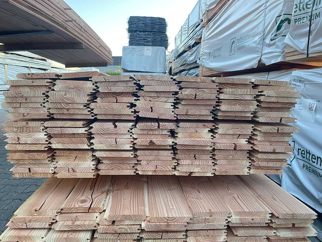 Douglas veer en groef 4000x145x18mm (186x) - afbeelding 3 van  3
