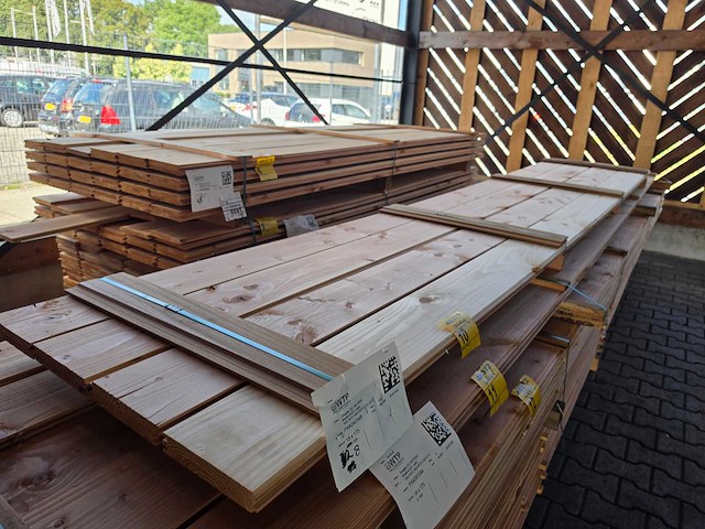 Douglas veer en groef 4000x185x18mm (8x) - afbeelding 4 van  4