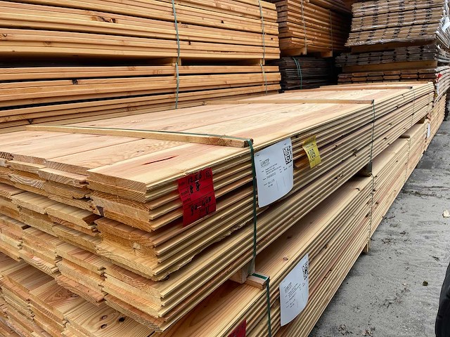 Douglas veer en groef 4000x185x18mm (90x) - afbeelding 2 van  3