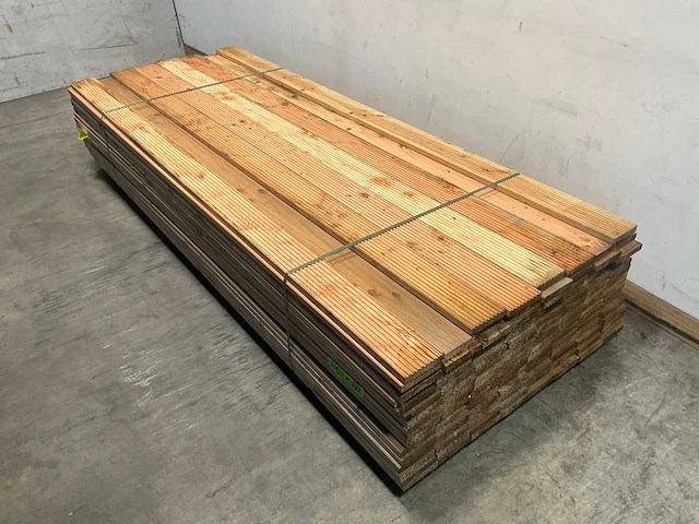 Douglas vlonderplank geprofileerd 300x14,5x2,8 cm (50x) - afbeelding 1 van  8