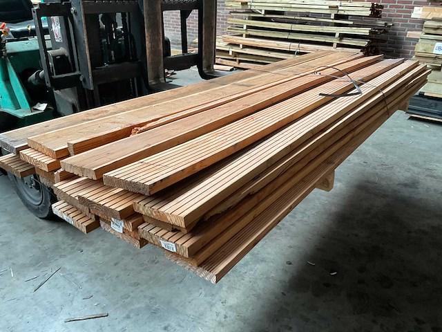 Douglas vlonderplank geschaafd - 240x14x2,5 cm (25x) - afbeelding 1 van  2