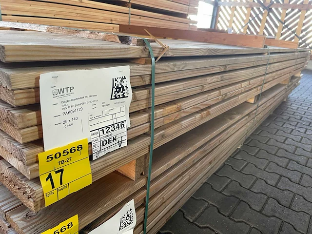 Douglas vlonderplanken 4000x140x25mm (70x) - afbeelding 2 van  2