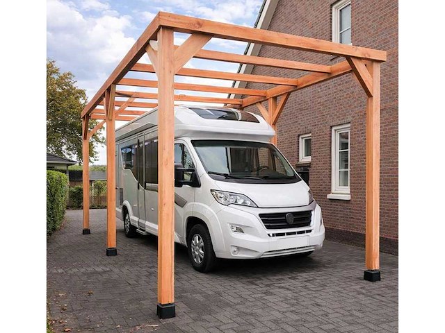 Douglas vrijstaande camper carport - 800x410x400 cm - afbeelding 1 van  3