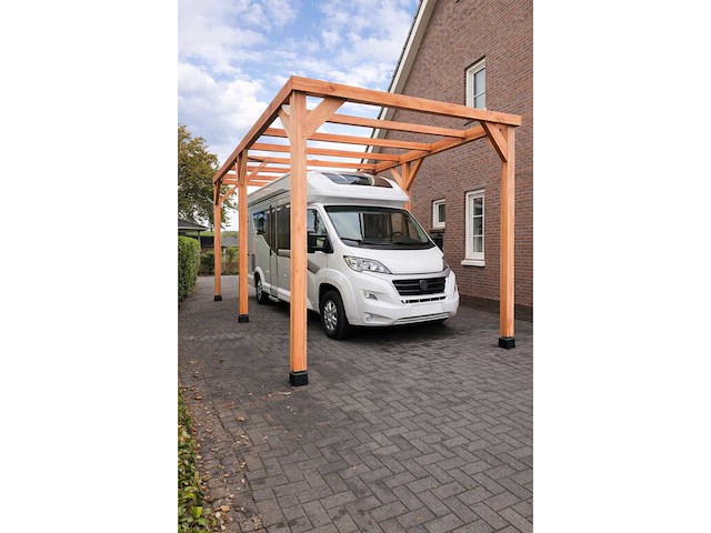 Douglas vrijstaande camper carport - 800x410x400 cm - afbeelding 2 van  3