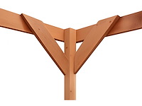 Douglas vrijstaande dubbele carport - 900x605x300 cm - afbeelding 3 van  3