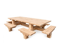 Douglas vrijstaande picknicktafel 12-persoons - 370x178x80 cm - afbeelding 2 van  2