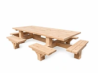Douglas vrijstaande picknicktafel 12-persoons - 370x178x80 cm - afbeelding 2 van  2