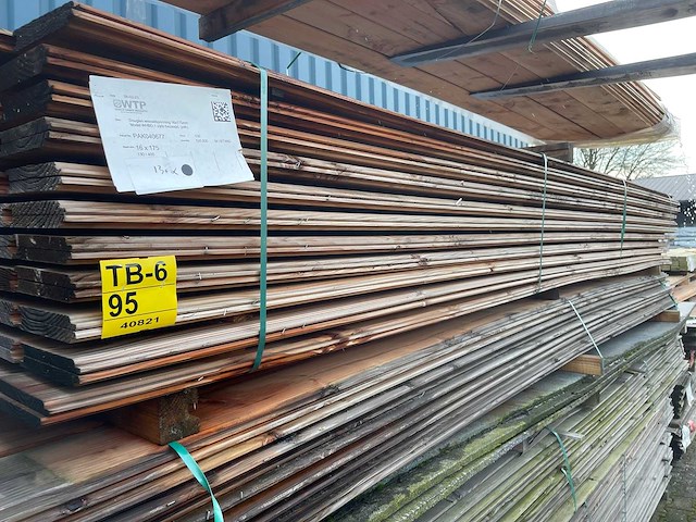 Douglas wisselsponning/halfhoutsrabat 4000x190x16mm (130x) - afbeelding 2 van  3