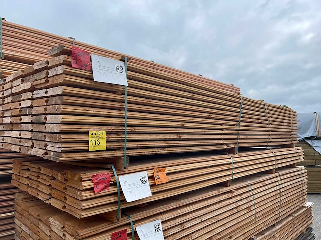 Douglas wisselsponning/halfhoutsrabat 4000x190x18mm (136x) - afbeelding 2 van  3