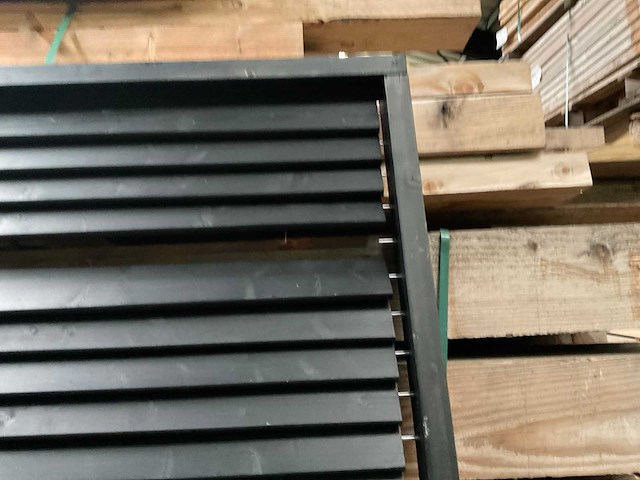 Douglas zwart gespoten shutterscherm 120x225 cm (2x) - afbeelding 4 van  13