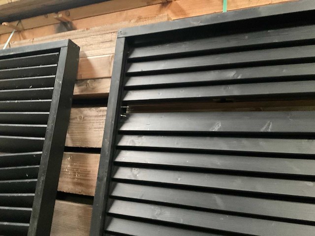 Douglas zwart gespoten shutterscherm 120x225 cm (2x) - afbeelding 5 van  13