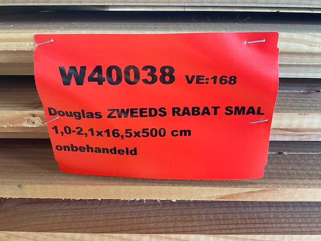 Douglas zweeds rabat 500x16,5x2,1/1 cm onbehandeld (84x) - afbeelding 8 van  8