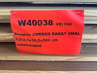 Douglas zweeds rabat 500x16,5x2,1/1 cm onbehandeld (84x) - afbeelding 9 van  9