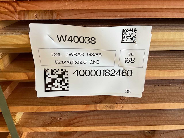 Douglas zweeds rabat onbehandeld - 500x16,5x2,1/1 cm (168x) - afbeelding 6 van  7