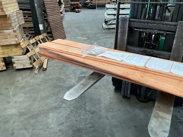 Douglas zweeds rabat wand t.b.v. overkapping 240x221 cm - afbeelding 5 van  11