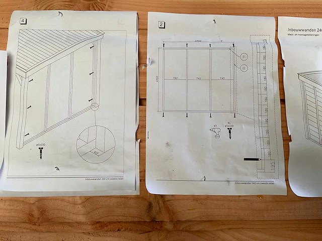 Douglas zweeds rabat wand t.b.v. overkapping 240x221 cm - afbeelding 11 van  11
