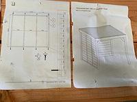 Douglas zweeds rabat wand t.b.v. overkapping 240x221 cm - afbeelding 2 van  6