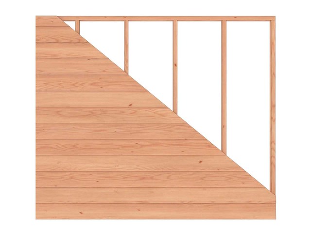 Douglas zweeds rabat wand t.b.v. overkapping 240x221 cm - afbeelding 1 van  3