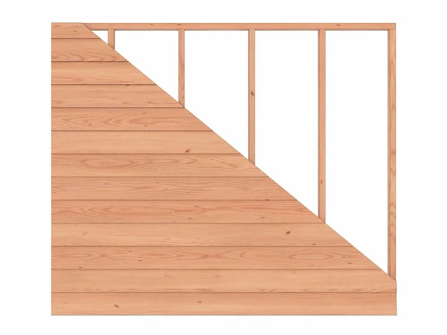 Douglas zweeds rabat wand t.b.v. overkapping 240x221 cm - afbeelding 1 van  11