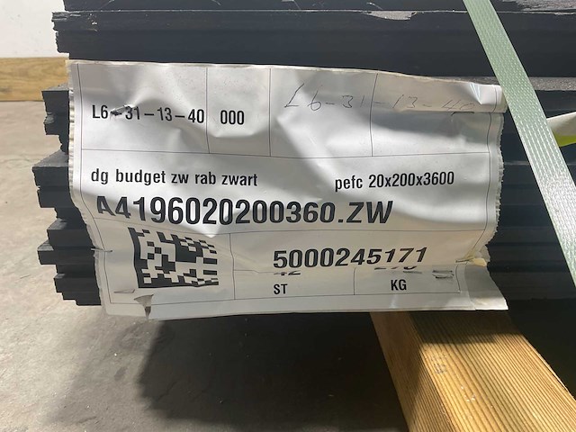 Douglas zweeds rabat zwart - 360x19x2 cm (80x) - afbeelding 8 van  8