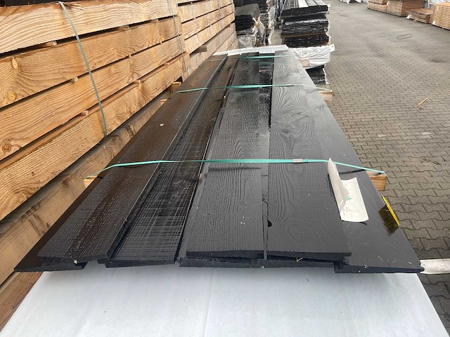 Douglas zweeds rabat zwart gecoat 3000x190x26mm (8x) - afbeelding 1 van  1