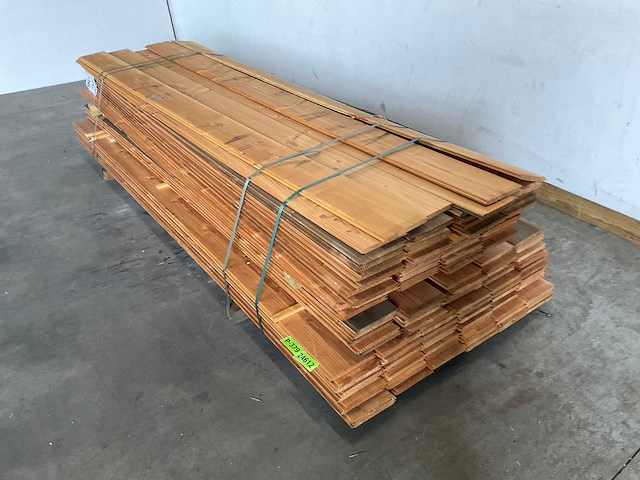 Douglasplank met mes- en groef en 4velling 300x19x1,8 cm (50x) - afbeelding 1 van  8