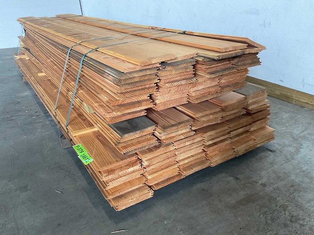 Douglasplank met mes- en groef en 4velling 300x19x1,8 cm (50x) - afbeelding 5 van  8