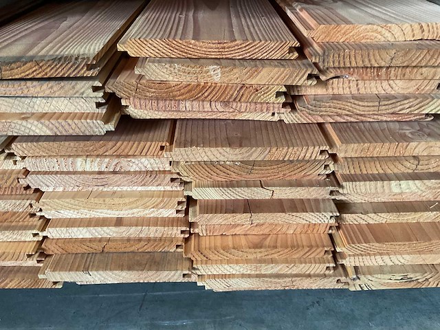 Douglasplank met mes- en groef en 4velling 300x19x1,8 cm (50x) - afbeelding 7 van  8