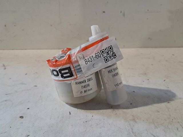 Dozenboor 80mm zeskant-adaptor (2-delig) - afbeelding 1 van  3