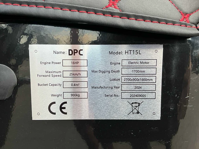 Dpc ht15l-e elektrische minigraafmachine (accupakket inclusief) - afbeelding 21 van  29