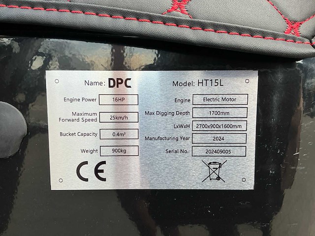 Dpc ht15l-e elektrische minigraafmachine (accupakket inclusief) - afbeelding 20 van  29