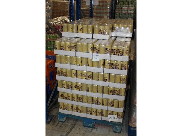 Dr pepper vanille. 130 trays a 12 blikken 0,33l. totaal 1560 blikken. tht 1-26. bod is inclusief 234 euro s... - afbeelding 2 van  3