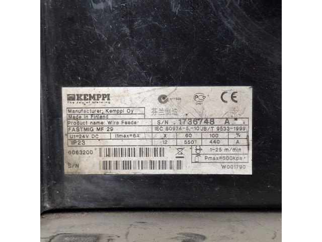Draadaanvoer unit mf29 5kg basic, kemppi, 2009 - afbeelding 4 van  4