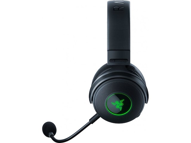 Draadloze gaming headset razer, kraken v3 pro, zwart - afbeelding 2 van  3