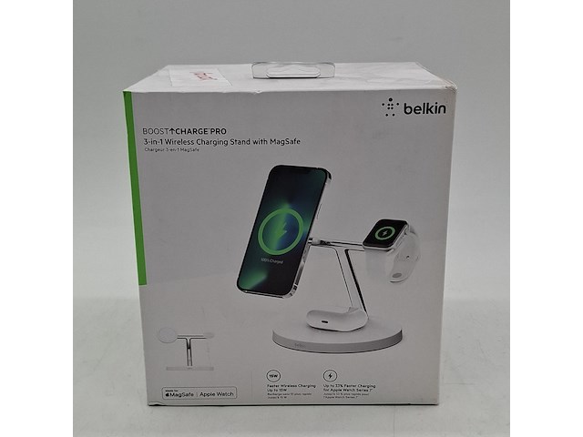 Draadloze lader, belkin, 3-in-1 wireless charging stand - afbeelding 1 van  5