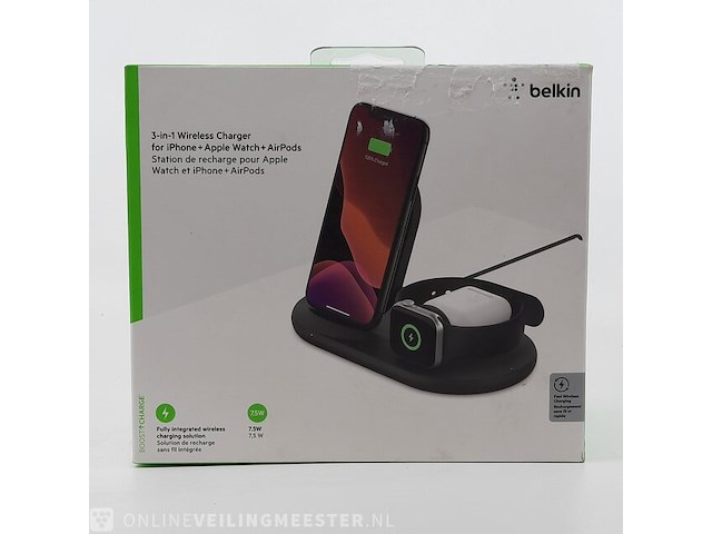 Draadloze oplader, belkin, 3-in-1 wireless charger - afbeelding 1 van  17
