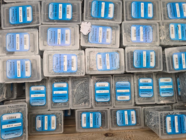 Draadnagels spijkers op pallet macnails, partij - afbeelding 5 van  9