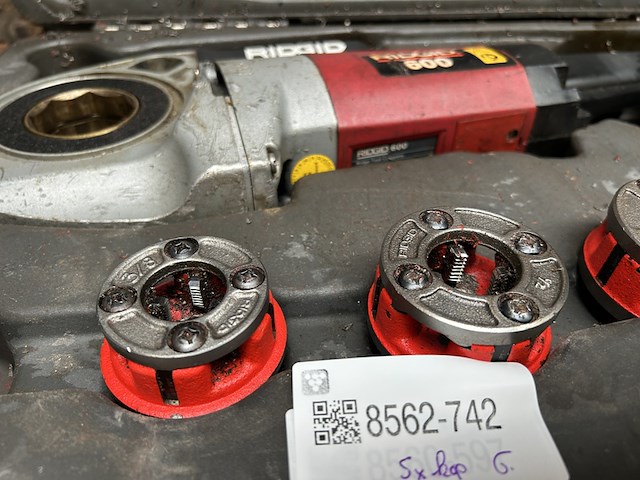 Draadsnijmachine met 5 koppen, ridgid, model 600 - afbeelding 5 van  5