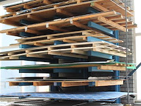 Draagarmstelling met 3x 10 armen met lengte 130 cm. breedte stelling 200 cm. hoogte ca. 370cm. let op: afha... - afbeelding 2 van  2
