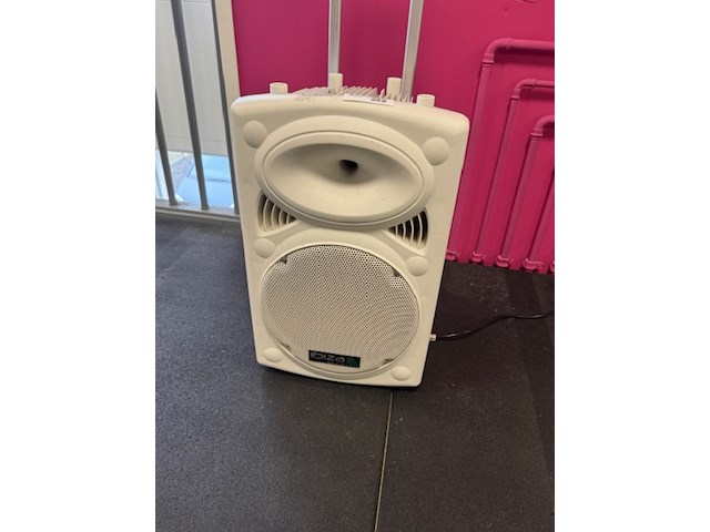 Draagbare luidspreker ibiza sound, port12vhf-bt-wh, wit - afbeelding 1 van  6