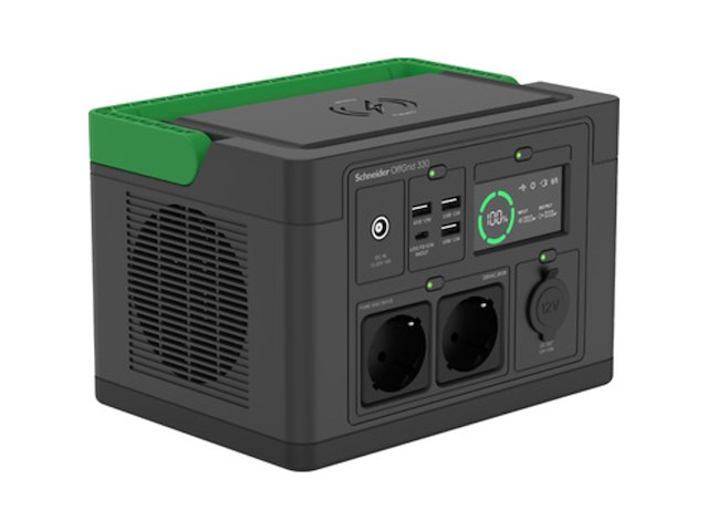 Draagbare power station schneider electric / apc, offgrid pps330-gr, zwart/groen - afbeelding 1 van  3