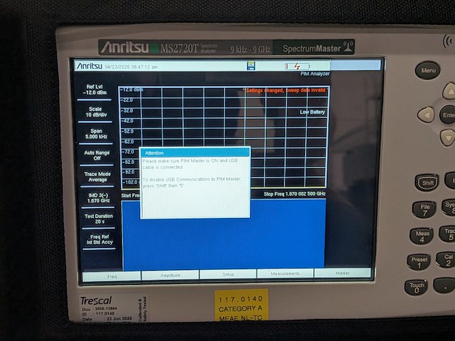 Draagbare spectrumanalysator anritsu, ms2720t, bouwjaar 2014 - afbeelding 21 van  21